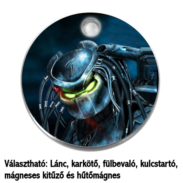 Predator feliratozható medál, választható ékszerre vagy kulcstartóra